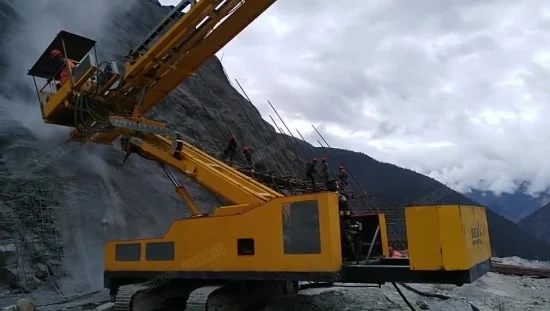 Plataforma de perforación de protección de taludes con ancla montada sobre orugas de altura 12 m